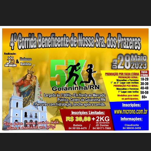 evento: 4ª CORRIDA BENEFICENTE - GOIANINHA/RN 